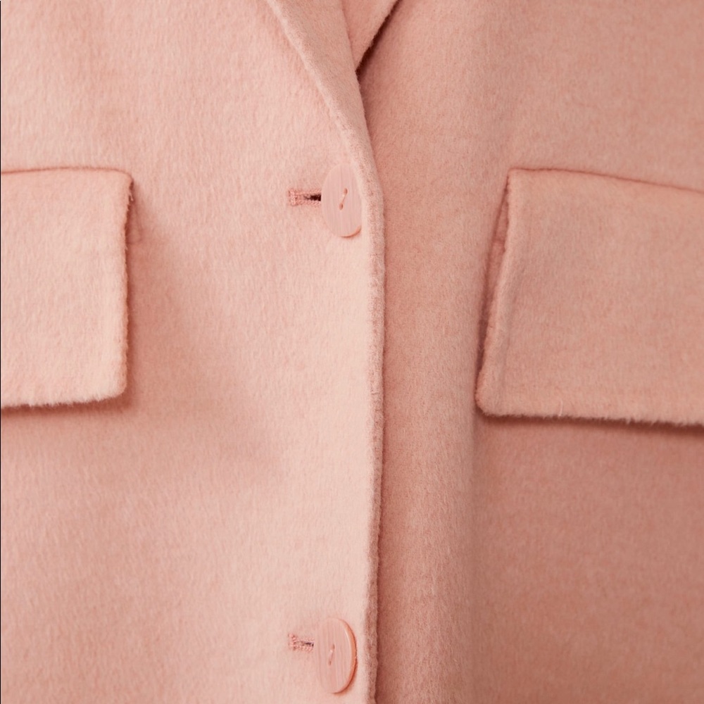 Zara Double Breasted Oversized Coat- Peachy Pink - Picture 3 of 8